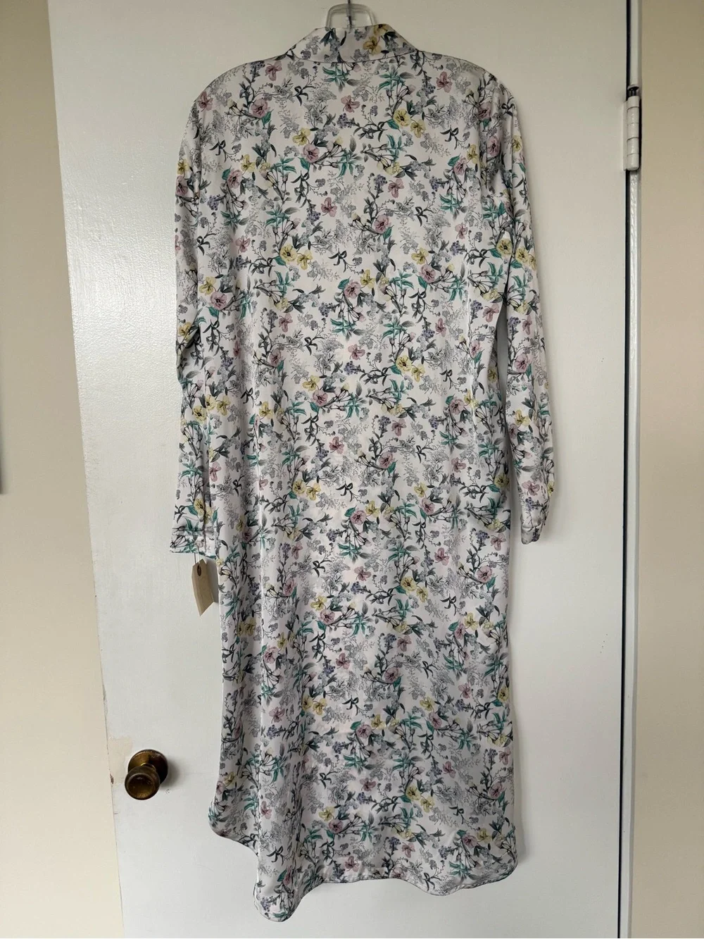 Zara Floral Midi Dress in White, Green, Pink, Yellow - Picture 3 of 4
